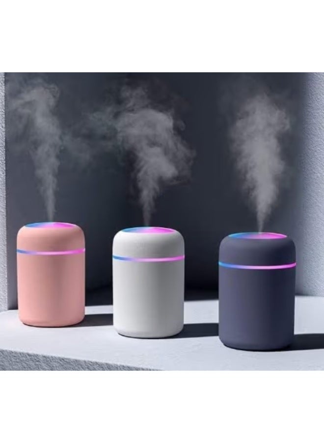 Colorful Steam Diffuser - Smart Air Humidifier and Aroma Purifier with USB Port and Charming LED Lighting for Home, Office and Car. - Image 1