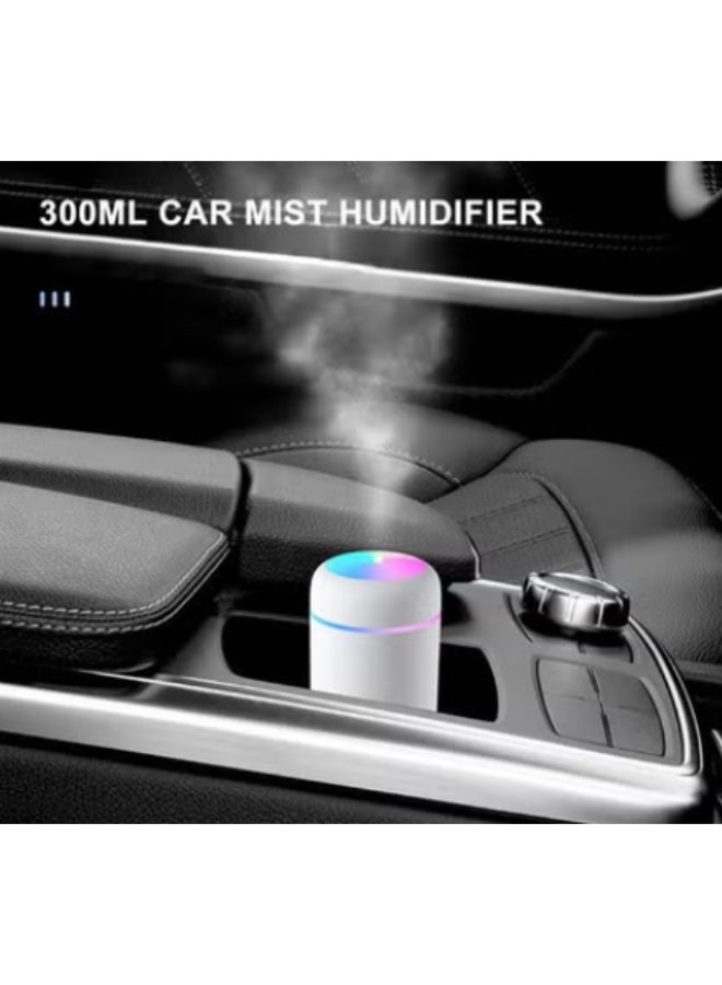 Colorful Steam Diffuser - Smart Air Humidifier and Aroma Purifier with USB Port and Charming LED Lighting for Home, Office and Car. - Image 3