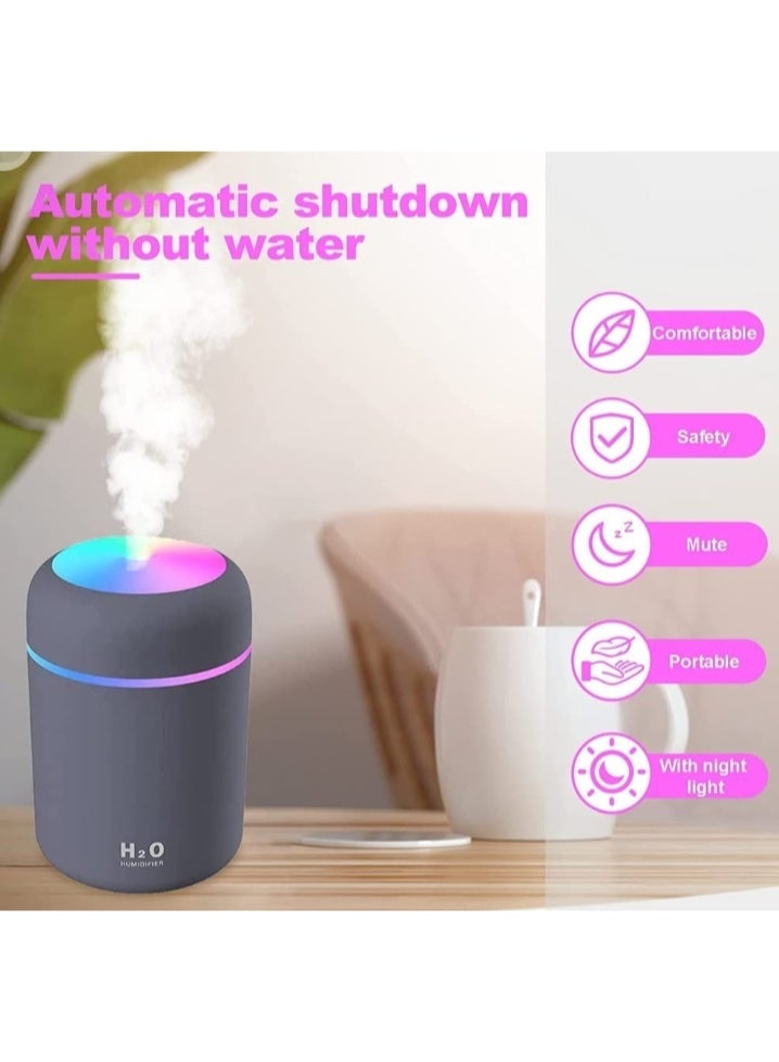 Colorful Steam Diffuser - Smart Air Humidifier and Aroma Purifier with USB Port and Charming LED Lighting for Home, Office and Car. - Image 4