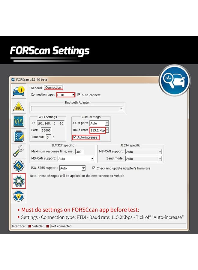 Excefore Obd To Usb Power Cable Adapter, Obd2 Male To Female Connector For For-Scan Hs/Ms-Can Auto Switch - Image 5