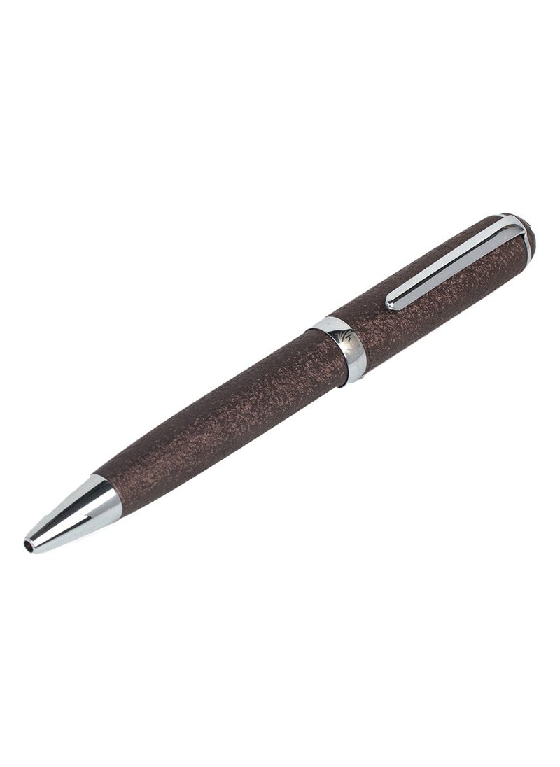 RS Men's RS pen in brown and silver metal with blue ink  - Image 4