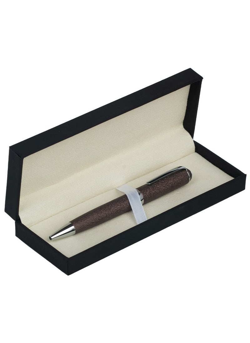 RS Men's RS pen in brown and silver metal with blue ink  - Image 5
