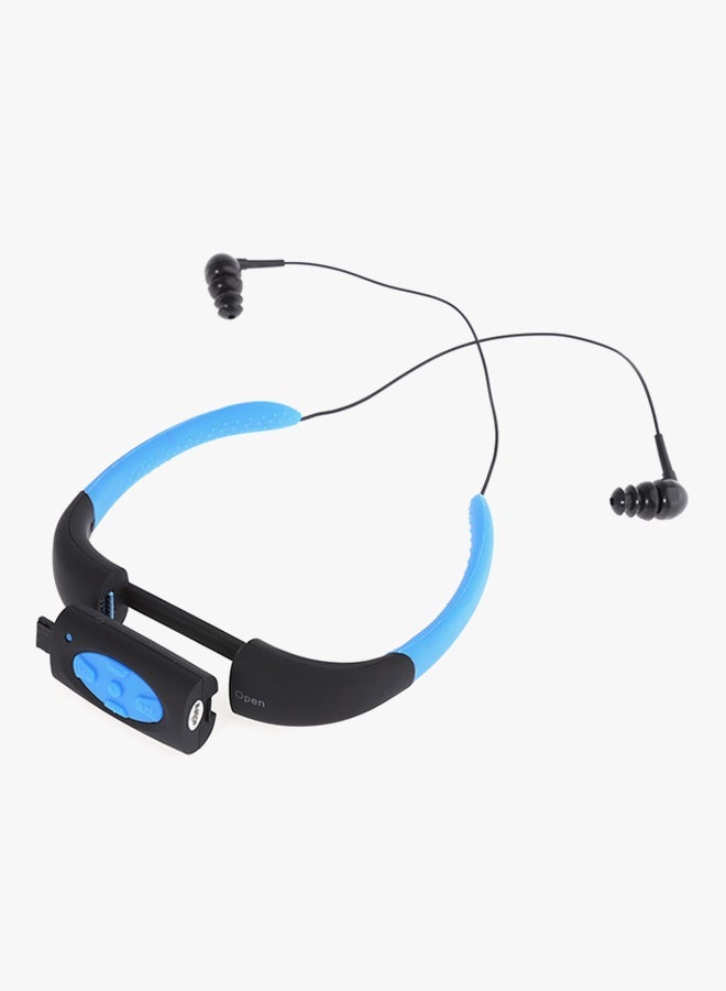 NIBEMINENT Waterproof In-Ear Neck Band MP3 Player Black/Blue - Image 2