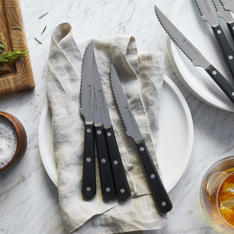 HENCKELS HENCKELS Razor-Sharp Steak Knife Set of 8, German Engineered Informed by 100+ Years of Mastery,Black  - Image 2