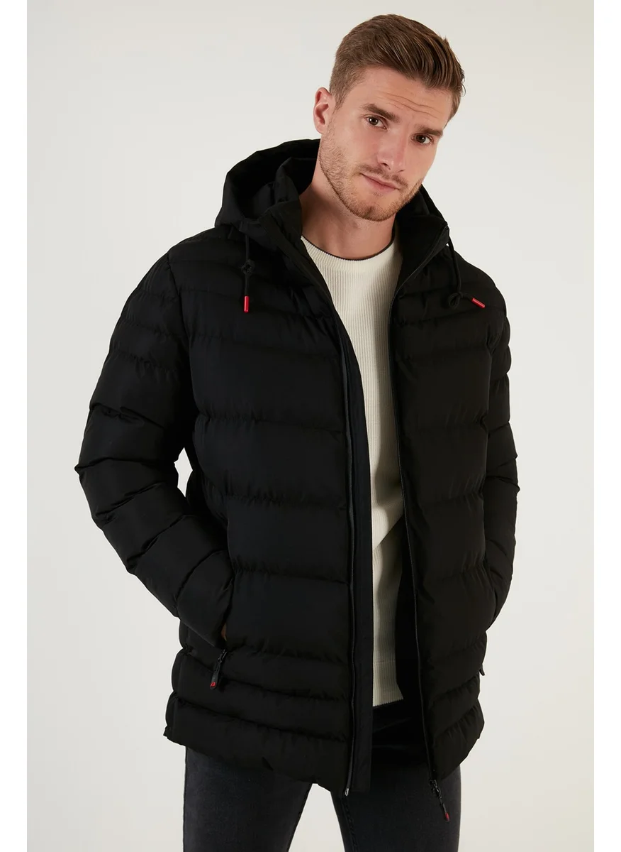Buratti Slim Fit Hooded Coat with Pockets Men's Coat 6274818