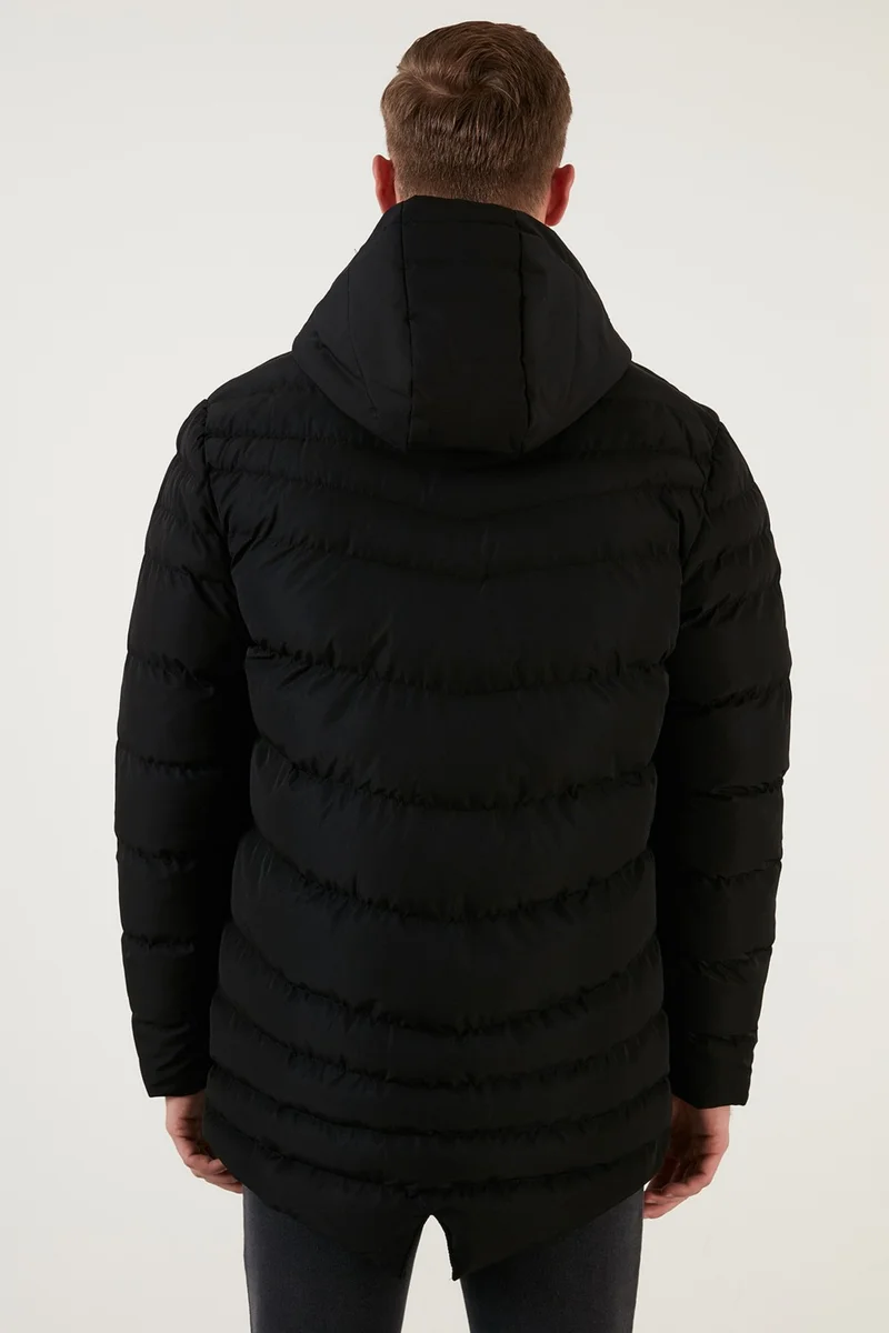 Buratti Slim Fit Hooded Coat with Pockets Men's Coat 6274818