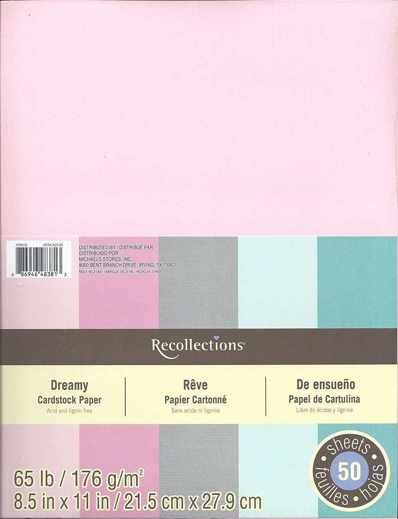 Recollections Cardstock Paper, 8 1/2 x 11 Dreamy (Value 2-pack) - Image 1