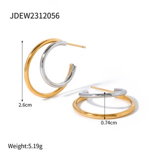 Chic C-shaped Stainless Steel Contrast Earrings JDEW2312056 - pzsku/Z9BFC6714F2912B00F904Z/45/1746216006/d8210b38-555b-4834-929f-9f7e3ddf420f