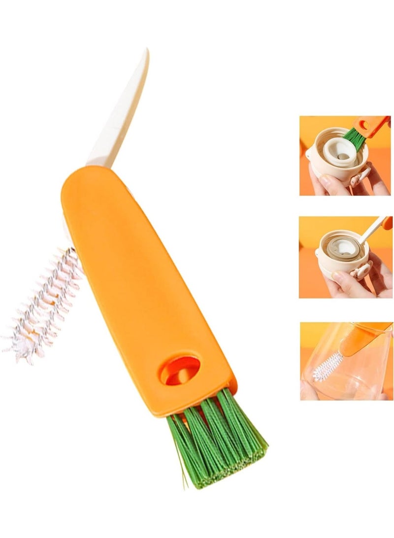 فرش تنظيف أغطية القنينات والشفاطات – 3 في 1، عبوتين فرشاة متعددة الاستخدامات على شكل جزر للقنينات، الأكواب وزجاجات الرضاعة والمناطق الضيقة - Image 5