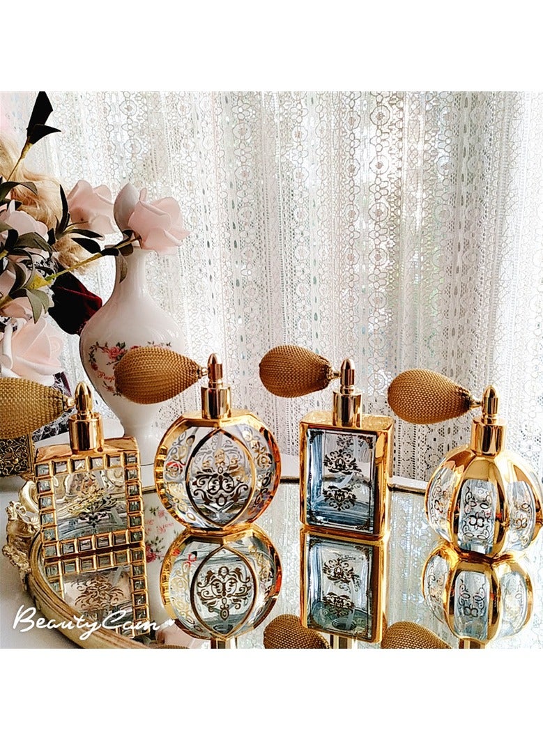 China Made Refill bottles of antique court-style high-end custom-made Chinese perfume bottles, retro gilded air bladders, luxurious furniture ornaments - Image 1