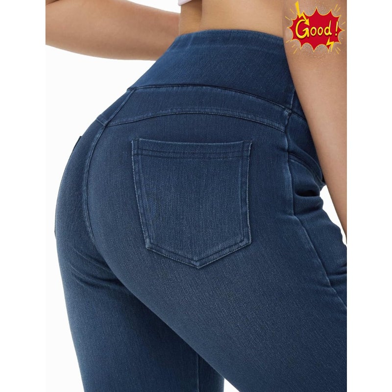 THE GYM PEOPLE Women's High Waisted Jeggings Pants Stretchy Jean Leggings - Image 5
