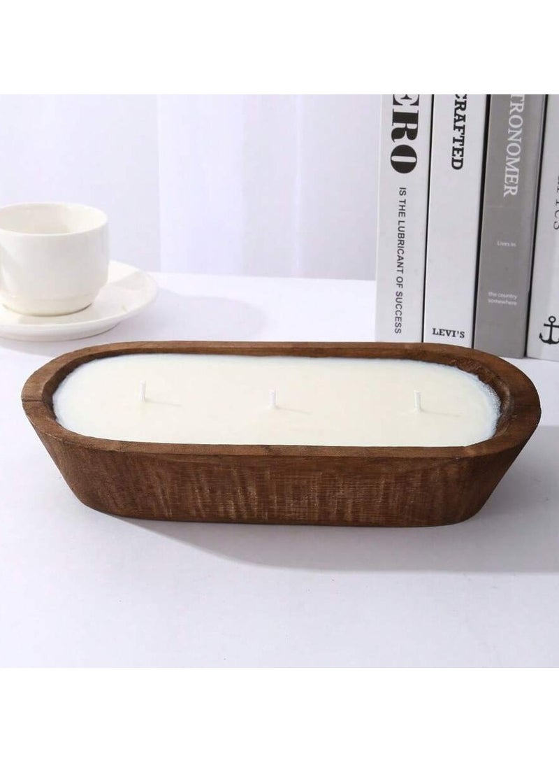 Wooden Boat Shape Scented Candle,Halloween,Ghost Festival,Fall,Festivals,Holiday Christmas,Winter,Festivals,Holiday,Birthday,Wedding And Christmas Gifts Perfect For Room Decor, Home Decor, Birthday Gifts - Image 2