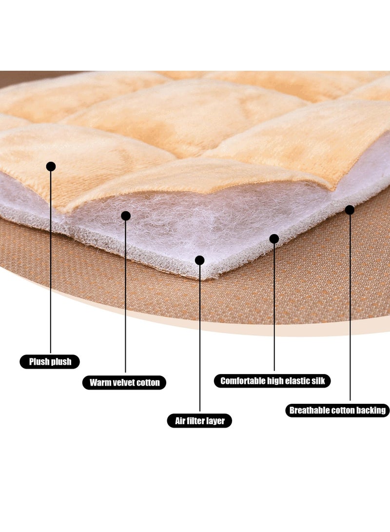 Zikra 2 PCS Car Seat Cushion, Winter Warm Anti-Slip Seat Pad, Soft Comfortable Without Backrest Seat Cushion Cover,Car Seat Covers Protective Mat pad Universal Seat Protector for Most Cars (Gray) - Image 4