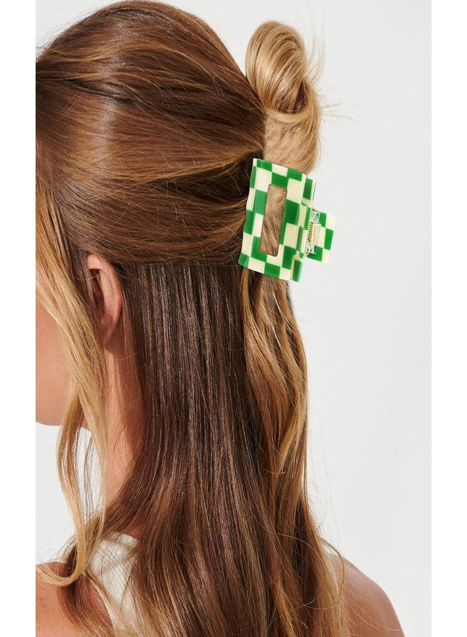 CUBACO Checkered Small Hair Clips for Girls, Mini Medium Cute Claw Clips Y2k Preppy Stuff Checkered Decor Nonslip Hair Styling Accessories for Gift - Image 2