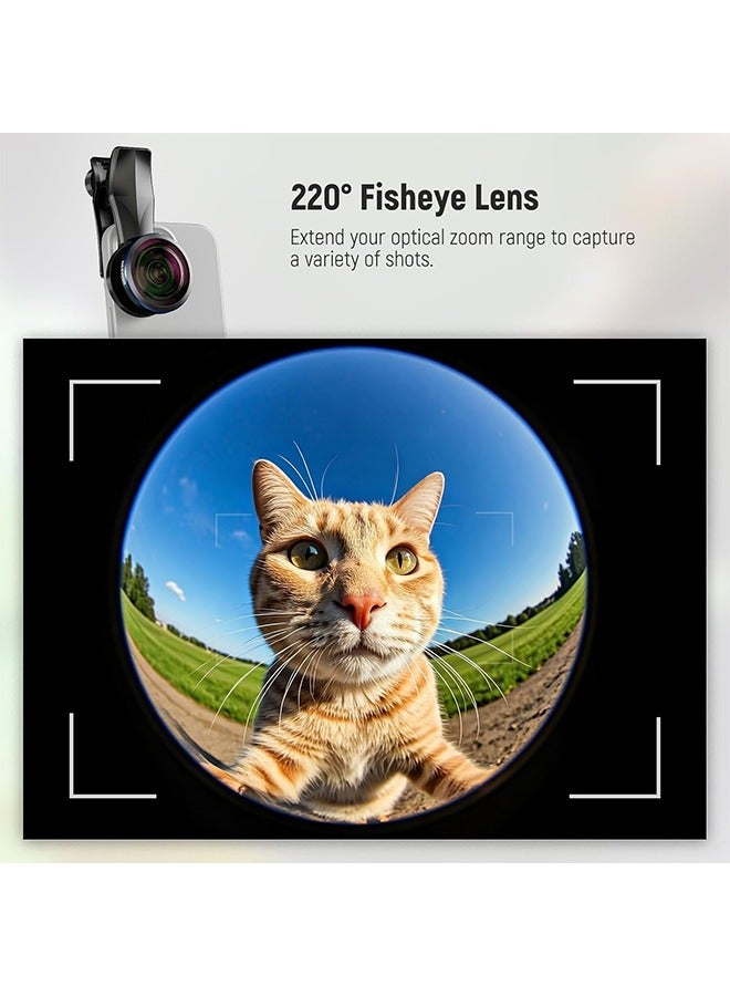 Neewer NEEWER 8mm Fisheye Lens with 220° Wide Angle & 17mm Thread Phone Lens Clip, Also for 17mm Threaded Phone Cage/Phone Case/Phone Clamp/Backplate, LS-29 PRO  - Image 4