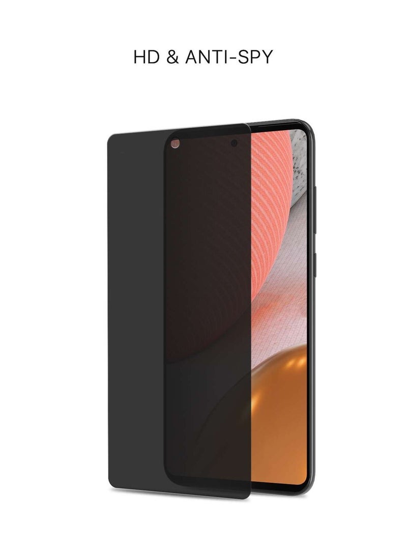 واقي شاشة زجاجي للخصوصية لهاتف سامسونج A52، زجاج مقوى عالي الجودة بصلابة 9H واقي شاشة للخصوصية لهاتف سامسونج A52، مضاد للتجسس، مضاد للخدش، خالٍ من الفقاعات - Image 2