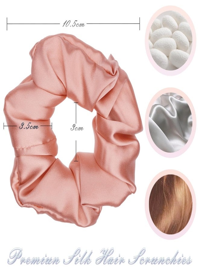 Wuliim Premium 100% Mulberry Silk Hair Scrunchies - Set of 4 Luxury Real Silk Hair Ties in 4 Elegant Colors for Exquisite Hair Care No Damage - Image 3