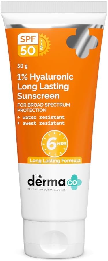 The Derma Co 1% Hyaluronic Long Lasting Sunscreen SPF 50 - Image 1