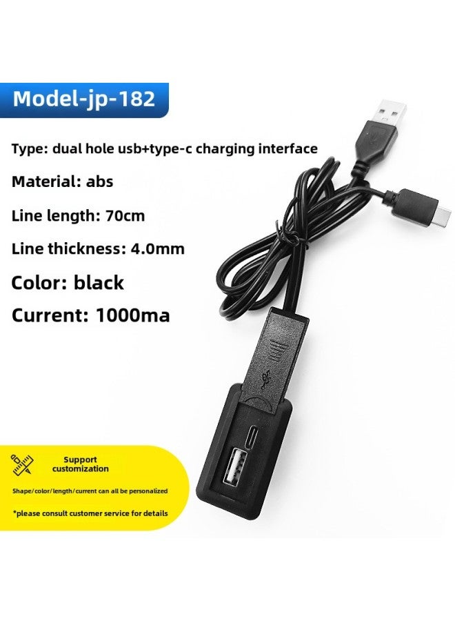 Luggage USB Charging Cable Backpack Extension Cable External Charging Interface USB Data Cable Shell Accessories Wholesale-Color:Model-jp-182 (normal)  - Image 1