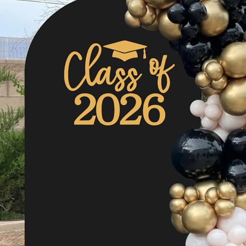 Ramciyo Class of 2026 Decal Sign for Balloon Arch - Graduation Decor for 2026 Grad Party, Congrats Grad Party Class of 2026 Event Planner Vinyl Decal - Image 1