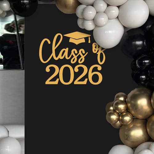 Ramciyo Class of 2026 Decal Sign for Balloon Arch - Graduation Decor for 2026 Grad Party, Congrats Grad Party Class of 2026 Event Planner Vinyl Decal - Image 5