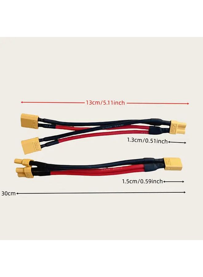 1 قطعة كابل موصل بطارية XT30 1M2F 78.74 بوصة كابل متوازي مطلي بالذهب - Image 2