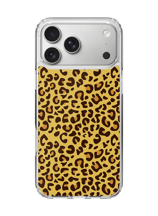 Stylizedd Classic Clear MagSafe Case for iPhone 17 Pro Max , Hybrid Soft Case Flexible Edges Anti Drop TPU PC Gel Thin Transparent Cover [ Designed for iPhone 17 Pro Max ] - Leopard Skin Full Print