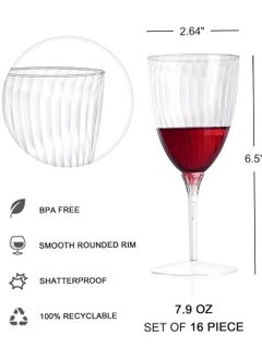 SYOSI 16 Pack Clear Plastic Champagne Glasses, 240ml Hard Disposable Plastic Champagne Flute Plastic Wine Glasses Mimosa Glasses Wedding Champagne Flutes for Drinking Toasting Home Daily Life  - Image 5