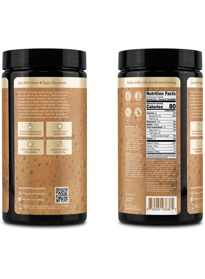 PERK Energy Original Tan Mocha Latte Flavored Drink Powder (20 Servings) - Gluten-Free, Peanut-Free, Soy-Free - Image 5