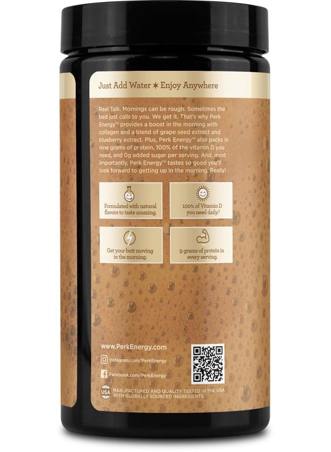 PERK Energy Original Tan Mocha Latte Flavored Drink Powder (20 Servings) - Gluten-Free, Peanut-Free, Soy-Free - Image 3