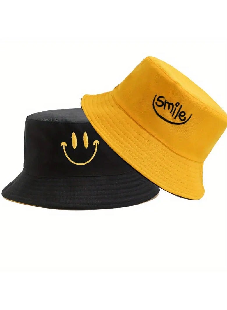 Goolsky 1Pc Double-sided Bucket Hat Stylish Versatile Fisherman Hat Outdoor Sun Protection Foldable Beach Hats For Women - Image 5