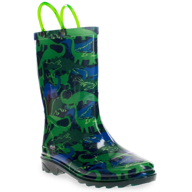 Western Chief Kids Dinosaur World Lighted PVC Navy 78 - Image 2