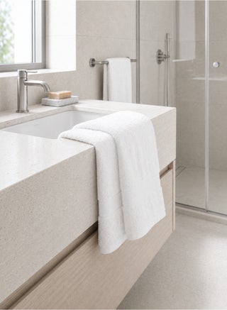 White Bath Towel