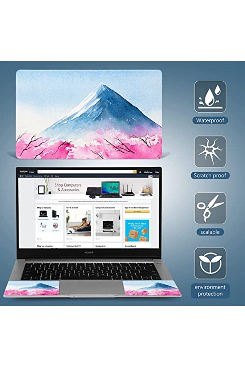 AORTDES 15 15.4 15.6 Inches Laptop Skin Sticker Personalized Universal 12.1 13 13.3 14 Inches Netbook Skin Sticker Reusable Notebook PC Art Protector (Fujiyama & Cherry Blossoms) - Image 5