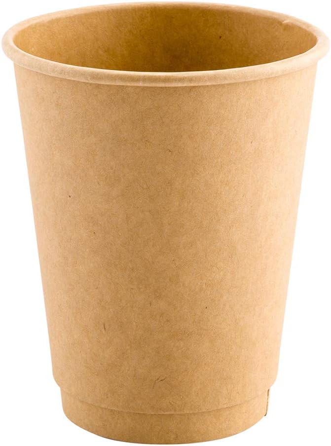 Restaurantware 500-CT Disposable Kraft 12-oz Hot Beverage Cups with Double Wall Design: No Need for Sleeves - Perfect for Cafes - Eco Friendly Recyclable Paper - Insulated - Wholesale Takeout Coffee Cup - Image 5