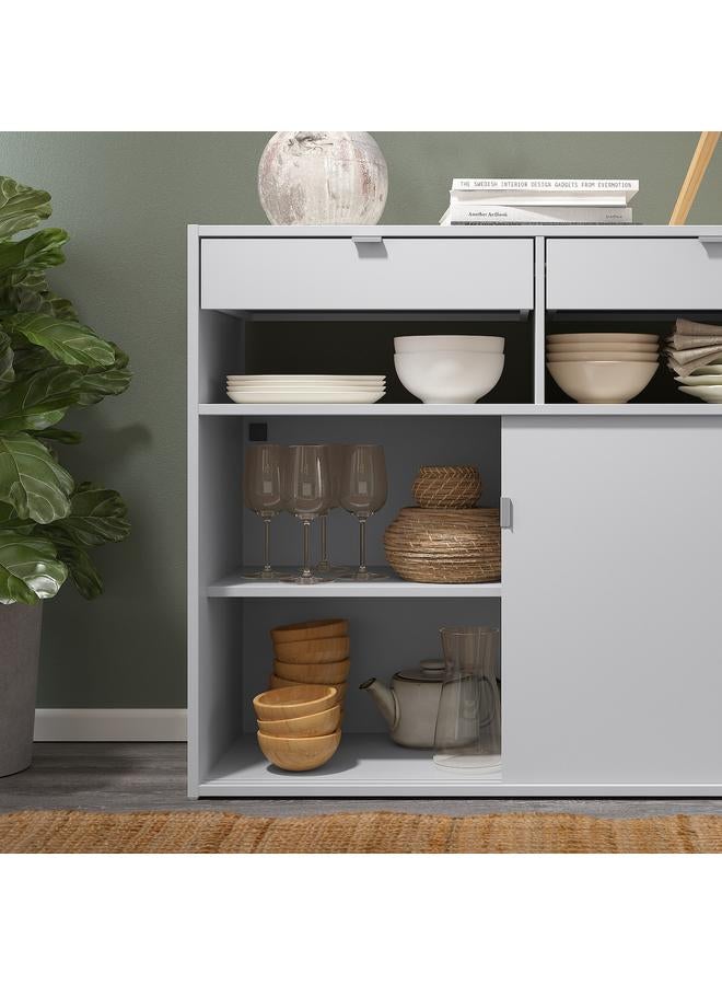 Zaboon Sideboard, Light Grey, 97X40X79 Cm - Image 3