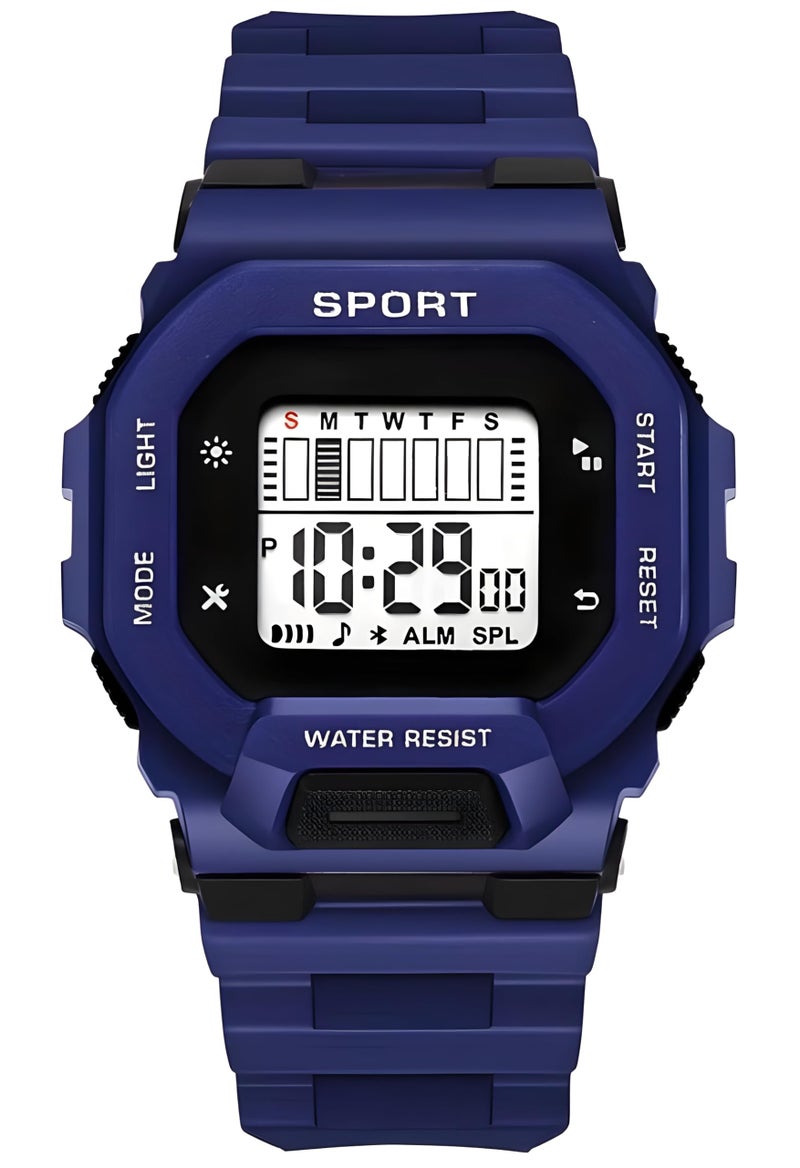 RACNOS Digital Silicone Strap Sports Watch for Boys | Sports Watch for Kids Boys | sportz Watch (Blue) - Image 1