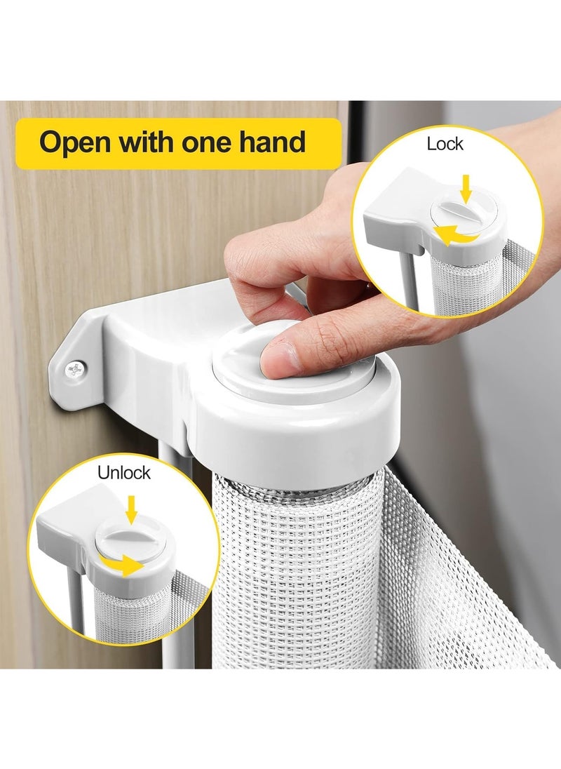 Generic - Retractable Baby Gate for Stairs Mesh Large Baby Gate or Mesh Dog Gate Child Safety Gate for Doorways Stairs Hallways Indoor/Outdoor - Image 1
