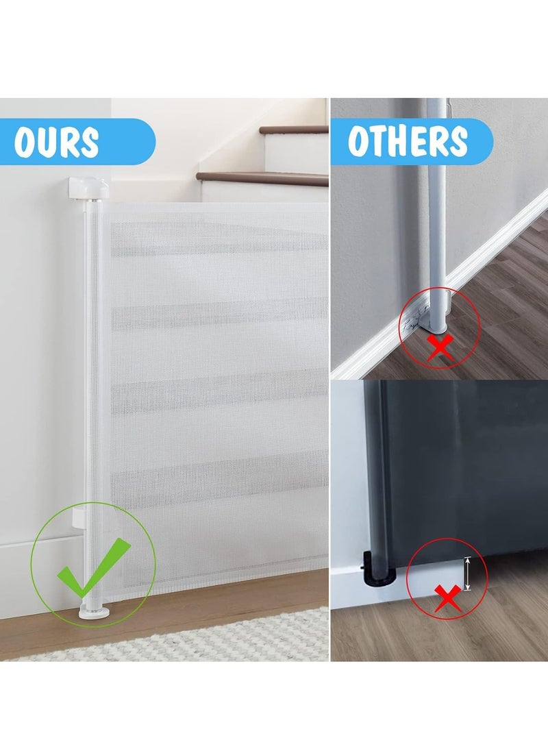 Generic - Retractable Baby Gate for Stairs Mesh Large Baby Gate or Mesh Dog Gate Child Safety Gate for Doorways Stairs Hallways Indoor/Outdoor - Image 1
