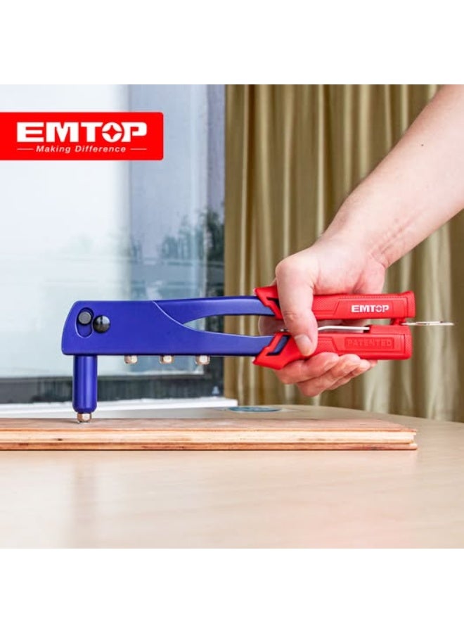 EMTOP 10.5" Hand Riveter | Lightweight, Powerful, Versatile, Ideal for Home and Industrial Riveting - 4 Different Sizes to Cover All Needs - Image 2
