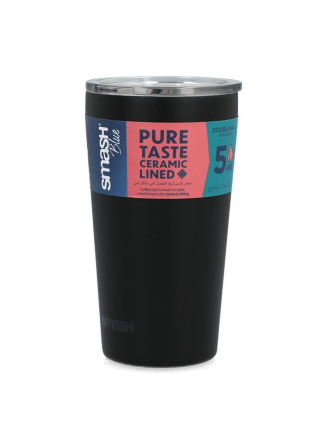 smash Pure Taste Ceramic Lined Double Wall Stainless Steel Tumbler Black 355ml 5603 - Image 1