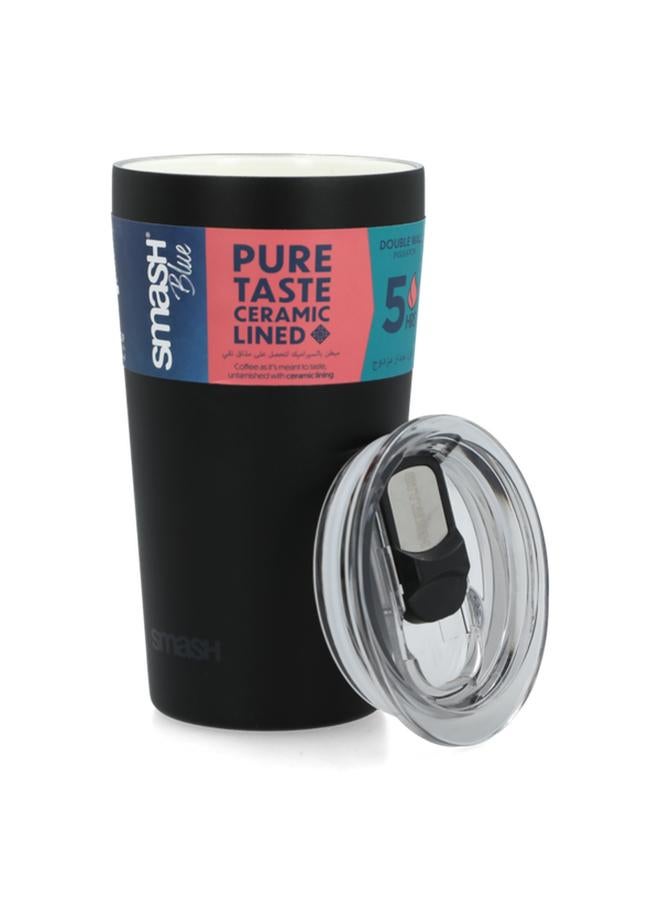 smash Pure Taste Ceramic Lined Double Wall Stainless Steel Tumbler Black 355ml 5603 - Image 3