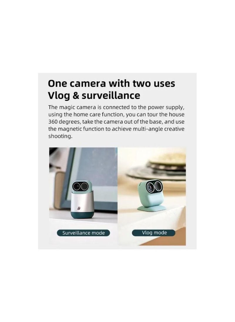 Magic Camera Vlog Camcorder 2.5K Intelligent Surveillance Camera Wireless 360° PTZ Monitoring Wifi Infrared Night Vision