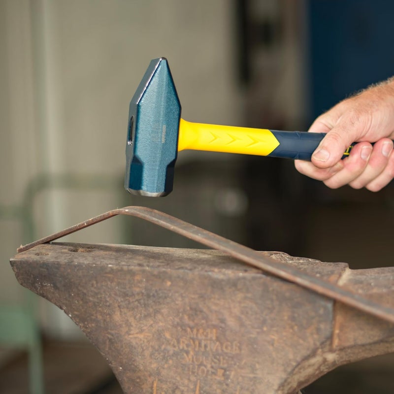 Estwing Sure Strike Blacksmith's Hammer - 64 oz Metalworking Tool with Fiberglass Handle & No-Slip Cushion Grip - MRF64BS - Image 5