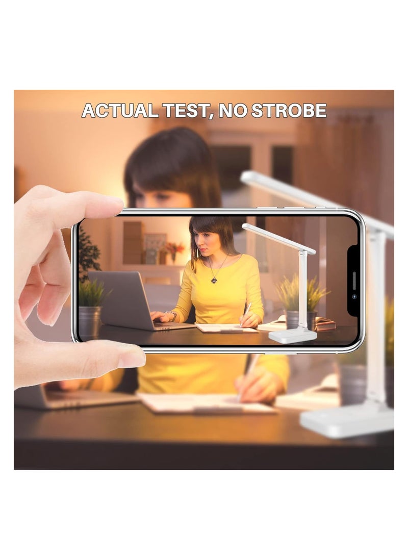 Generic LED Chargeable Table Lamp 3 Color Stepless Dimmable Touch Foldable Reading Eye Protection Night Light  - Image 3