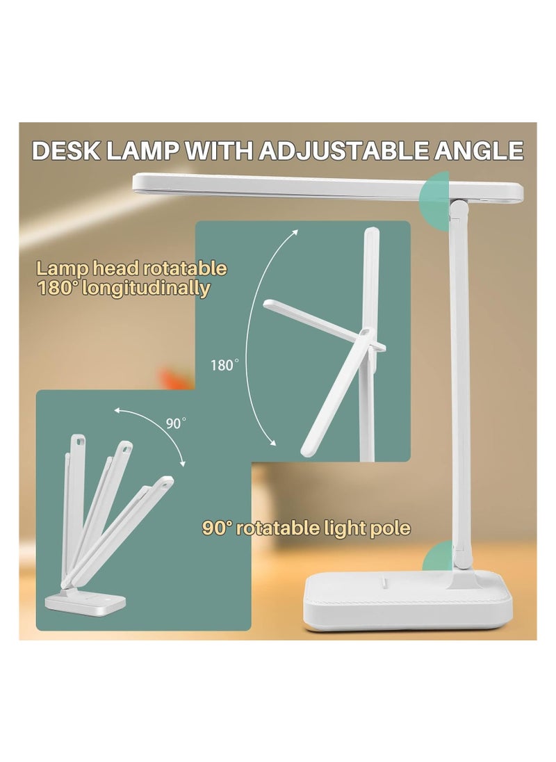 Generic LED Chargeable Table Lamp 3 Color Stepless Dimmable Touch Foldable Reading Eye Protection Night Light  - Image 5