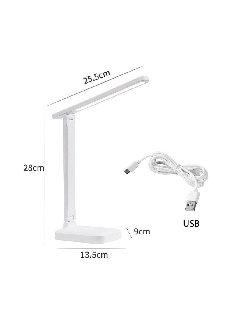 Generic - LED Chargeable Table Lamp 3 Color Stepless Dimmable Touch Foldable Reading Eye Protection Night Light - Image 1