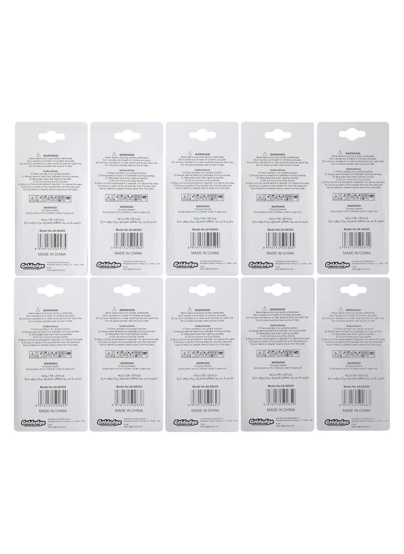 Goldedge Goldedge Number 6  Happy Birthday Numerical Cake Topper Decoration Party Wedding Anniversary Candle (WHITE)  - Image 3