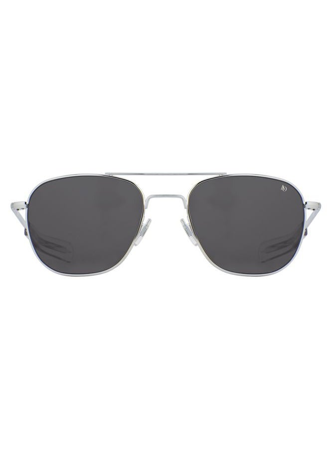 AO Original Pilot Sunglasses - Silver - True Color Gray AOLite Nylon Lenses - Bayonet Temple - 57-20-140 - Image 3