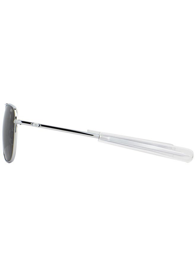 AO Original Pilot Sunglasses - Silver - True Color Gray AOLite Nylon Lenses - Bayonet Temple - 57-20-140 - Image 2
